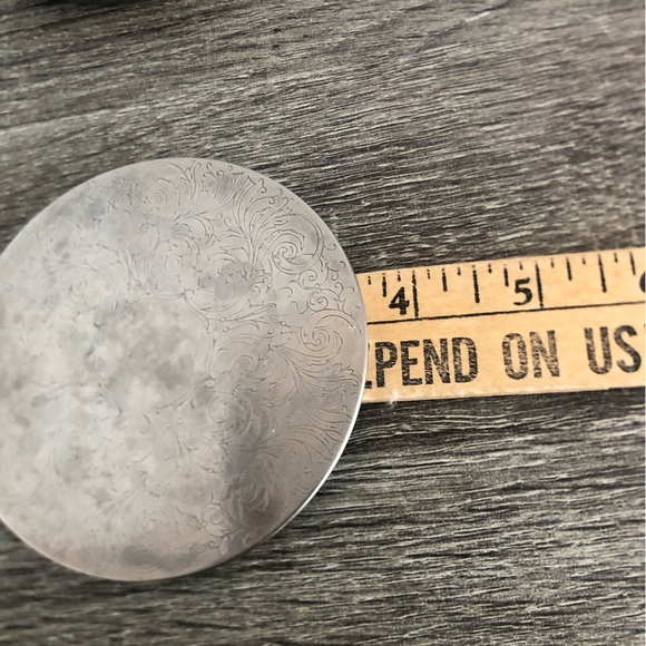 Vtg Elegant Silver Etched Coasters - Picture 12 of 12